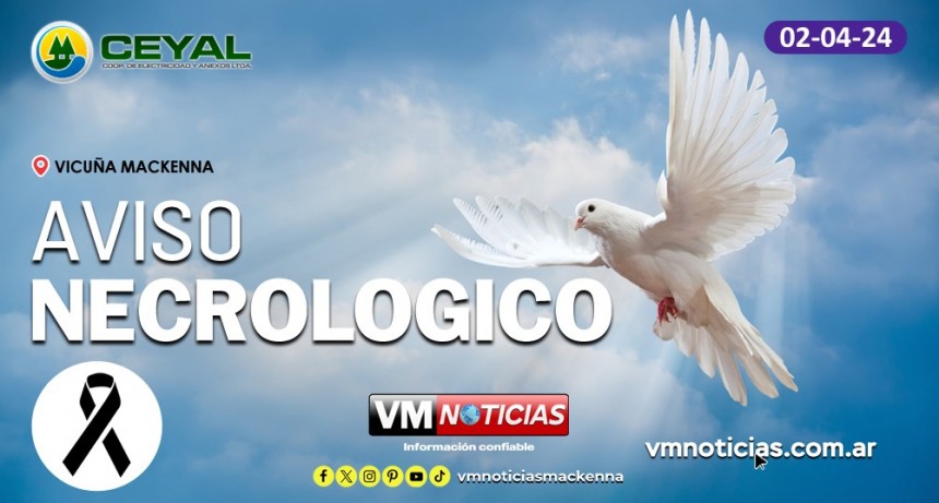 Aviso Necrológico - 02/04/2024