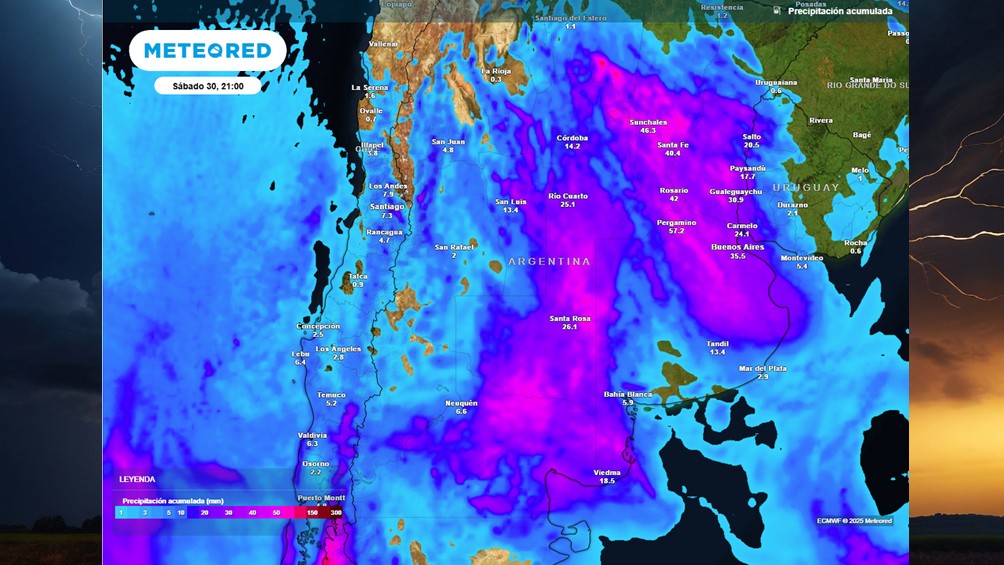 La tormenta de Santa Rosa llegaría puntual este sábado 30 con otra ciclogénesis sobre Argentina: las zonas más afectadas