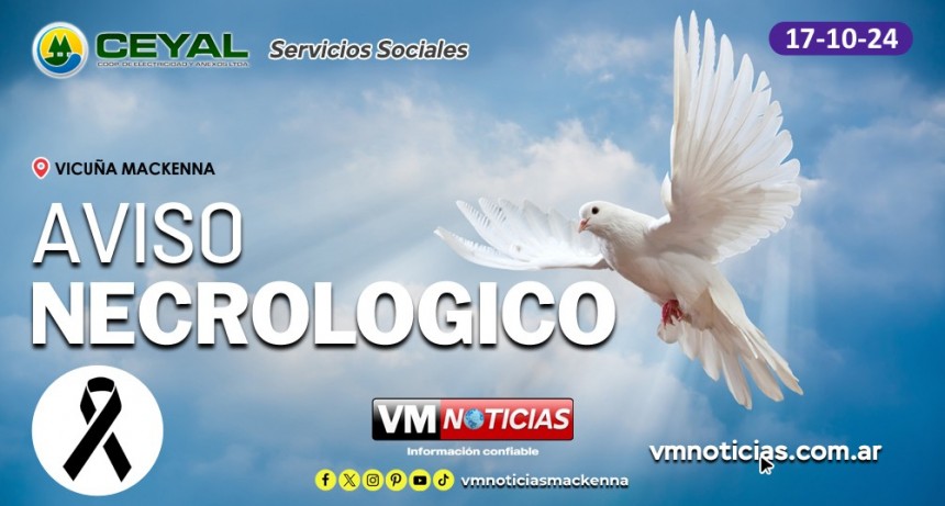 Aviso Necrológico - 17/10/2024